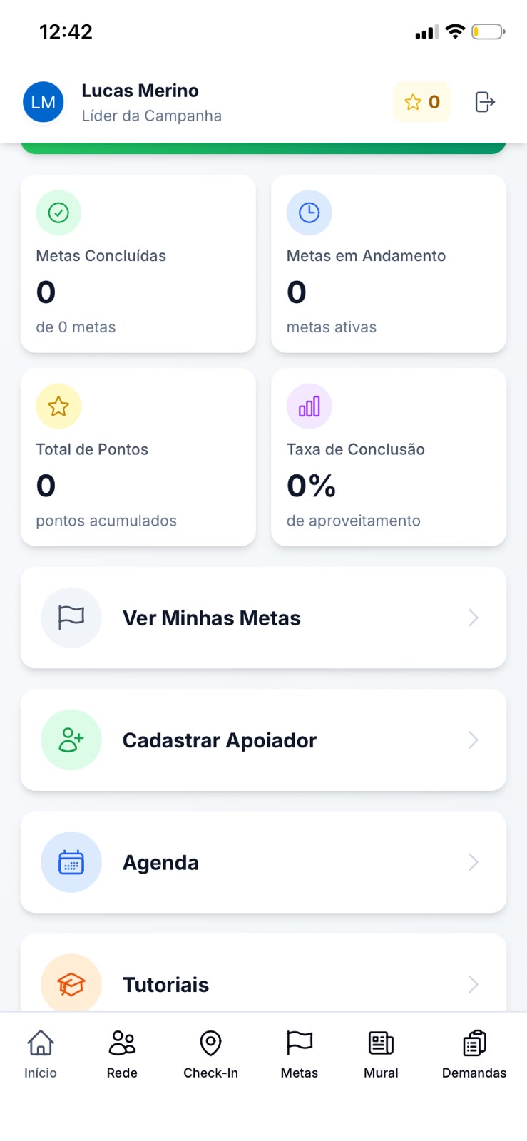 Botão Cadastrar Apoiador